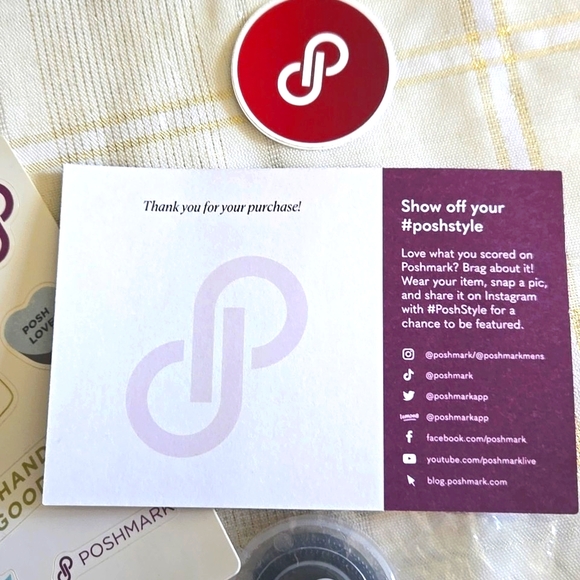 Poshmark Stickers, Thank You Card, & Measuring Tape Set - Picture 9 of 9